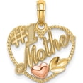 thumbnail image 1 of 14K Two-Tone Heart With #1 Mother Charm (19 X 17) Made In United States k9211, 1 of 5