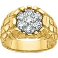 thumbnail image 1 of 14K Two-Tone Ibgoodman Men's 1 Carat Diamond Nugget Cluster Complete Ringsize 10 (Width 13.57) - Jbsp, 1 of 5