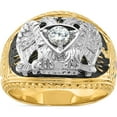 thumbnail image 1 of 14K Two-Tone Ibgoodman Men's Polished And Textured With Multi-Color Enamel Diamond 32Nd Degree Scottish Rite Masonic Ringsize 10 (Width 16.7) - Jbsp, 1 of 5