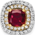 thumbnail image 1 of 14K Two-Tone Lab Grown Diamond & Created Ruby Pendant (13.7 X 13.6) Made In India pm7501-cru-055-wylg, 1 of 5