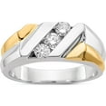 thumbnail image 1 of 14K Two-Tone Lab Grown Diamond Si1/Si2, G H I, Mens Ring (Size 10) Made In India rm5810b-050-10wylg, 1 of 5