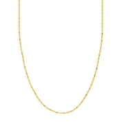 JEWELRY ADDICT 14K Two-Tone Men & Women's 16" 2.10mm Twisted Dorica Chain Necklace
