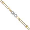thumbnail image 1 of 14K Two-Tone Polished D/C Multi-Strand Infinity Bracelet (7.5 X 6) Made In Turkey fb1542-7.5, 1 of 5