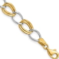thumbnail image 1 of 14K Two-Tone Polished Open Link Bracelet (7.5 X 8) Made In Turkey sf2140-7.5, 1 of 5
