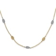 thumbnail image 1 of 14K Two-Tone Polished Spiral 5 Station Necklace (18 X 8) Made In Peru sf2928-18, 1 of 5
