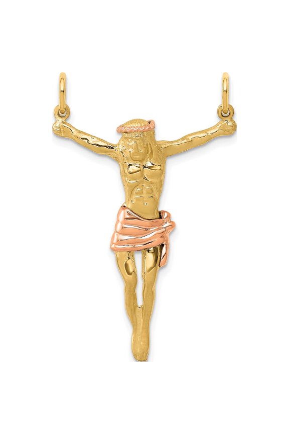 14K Two-tone Two-tone Rose Corpus Pendant