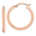 thumbnail image 1 of 14K Two-Tone Rose Gold Polished Hoop Earrings, 1 of 1