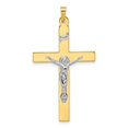 thumbnail image 1 of 14K Two-Tone Solid Inri Crucifix Pendant, 1 of 1