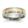thumbnail image 1 of 14K Two-Tone Titanium 14K Ring Band Wedding Yellow Gold, 1 of 6