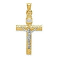 thumbnail image 1 of 14K Two-Tone with Rhodium Crucifix Pendant, 1 of 1