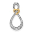 thumbnail image 1 of 14K Two-tone 0.05 CTW Diamond Infinity with Heart Chain Slide Pendant, 1 of 1