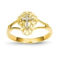 thumbnail image 1 of 14K Two-tone Diamond Cut Cross Ring, 1 of 1