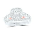 thumbnail image 1 of 14K Two-tone Gold Round Diamond Bridal Wedding Ring Set 1cttw (Certified), 1 of 2