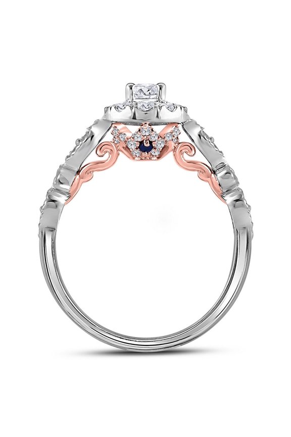 14K Two-tone Gold Round Diamond Solitaire Bridal Wedding Engagement Ring 3/4ctw, Womens Size: 5-10