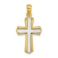 thumbnail image 1 of 14K Two-tone Polished Cross Charm K9737, 1 of 4
