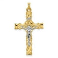 thumbnail image 1 of 14K Two-tone Solid Inri Crucifix Pendant, 1 of 1