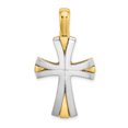 thumbnail image 1 of 14K and White Rhodium Cross Charm K9729, 1 of 4