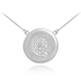 thumbnail image 1 of 14K WHITE GOLD LETTER "Q" INITIAL DIAMOND DISC NECKLACE :  22", 1 of 1
