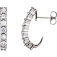 thumbnail image 1 of 14K White 1 1/4 CTW Natural Diamond J-Hoop Earrings, 1 of 5
