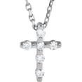 thumbnail image 1 of 14K White 1/10 CTW Diamond Cross Necklace in 14k White Gold, 1 of 1
