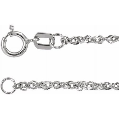 14K White 1.7 mm Diamond-Cut Singapore 20" Chain CH1105:107:P