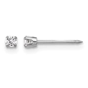 14K White Gold 0.10 carat Lab-Grown Diamond Round Stud Earrings