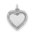thumbnail image 1 of 14K White Gold 0.1CT Diamond Fancy Polished Heart Pendant, 1 of 1