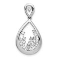 thumbnail image 1 of 14K White Gold 0.2 CTW Diamond Fancy Teardrop Pendant, 1 of 1