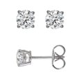thumbnail image 1 of 14K White Gold 0.25ct Princess Diamonds Stud Earrings, 1 of 1