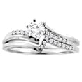 thumbnail image 1 of 14K White Gold 0.42 cttw. Round Diamond 2-piece Bridal Ring Set, size 8.5, 1 of 2