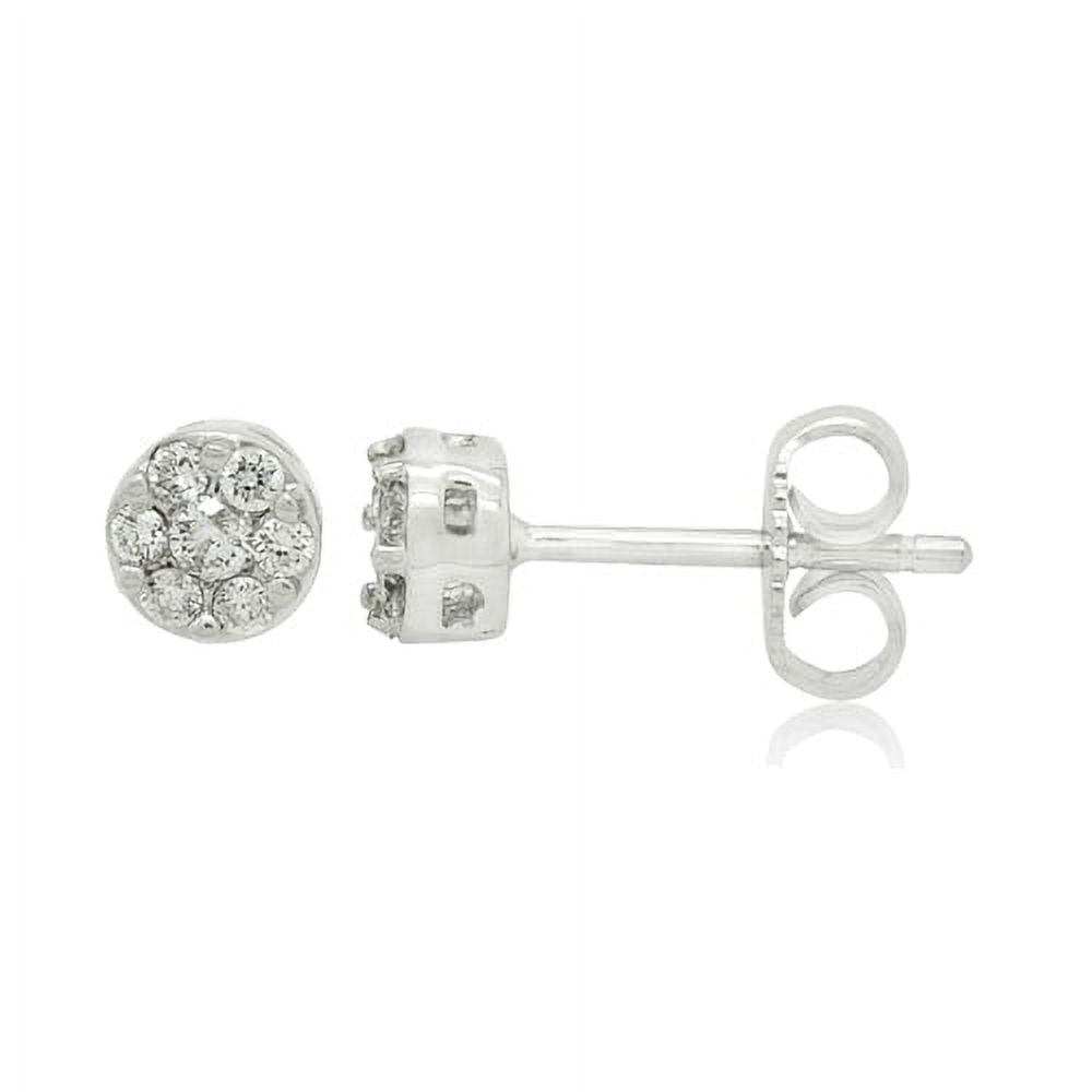 14K White Gold 0.50 CCTW Diamond Fashion Earring