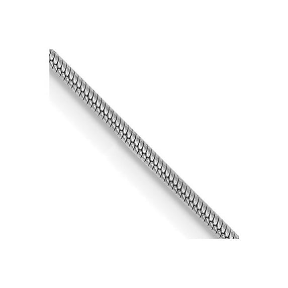 14K White Gold 0.9 mm Round 24 in. Snake Chain