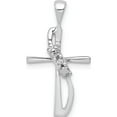 thumbnail image 1 of 14K White Gold .01Ct. Diamond Pendant (23.5 X 12.5) Made In India pm5023-001-wa, 1 of 5