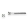 thumbnail image 1 of 14K White Gold .05ct VS2 and SI1 G-I Diamond Stud Thread On and Off Post Earrings, 1 of 5