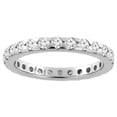 thumbnail image 1 of 14K White Gold 1.08 cttw Diamond Ladies Eternity Wedding Band Stackable, size 7, 1 of 1