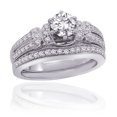 thumbnail image 1 of 14K White Gold 1 1/10 ct. Diamond Engagement Set (G-H Color, SI2-I1 Clarity), 1 of 2