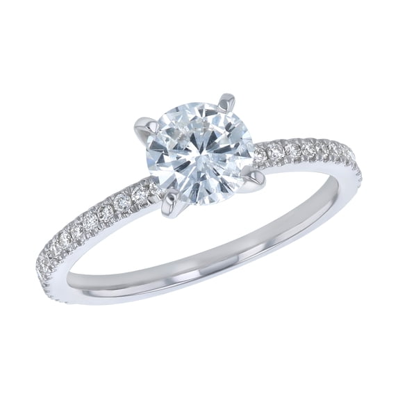 14K White Gold 1-1/4 ct. Certified Natural Diamonds Solitaire Engagement Ring By Hollywood Hills Jewelers