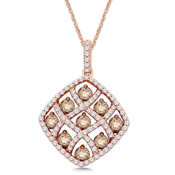 14K White Gold 1 1/4 ct.tw. Diamond Fashion Pendant