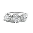 thumbnail image 1 of 14K White Gold 1 1/4ct TDW Diamond Floral Cluster Ring (H-I, SI2-I1), 1 of 8