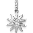 thumbnail image 1 of 14K White Gold 1/15Ct. Diamond Fancy Sun Pendant Made In India pm3919-007-wa, 1 of 5