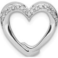 thumbnail image 1 of 14K White Gold 1/15Ct. Diamond Heart Chain Slide Made In India pm4894-007-wa, 1 of 5