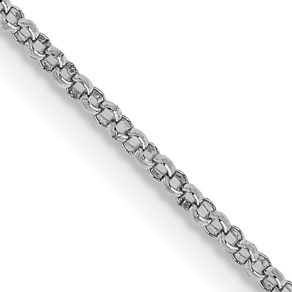 14K White Gold 1.15mm Rolo Pendant Chain (24 X 1.15) pen322-24