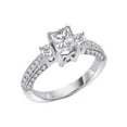 thumbnail image 1 of 14K White Gold 1/2 ct. Diamond Engagement Ring with Princess Cut Center Diamond, 1 of 2