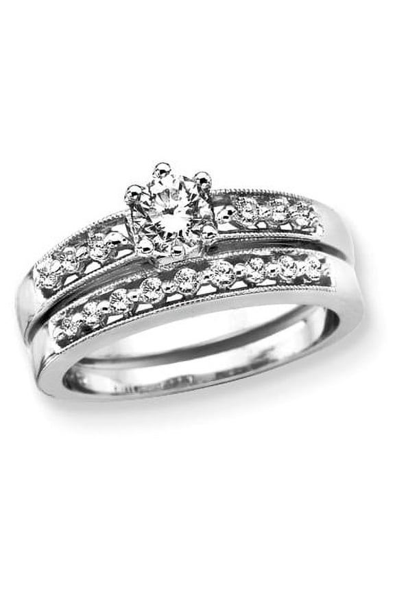 14K White Gold 1/2 ct. Diamond Engagement Set (G-H Color, S21-I1 Clarity)