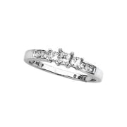 14K White Gold 1/2 ct. Princess Cut Diamond Anniversary Band