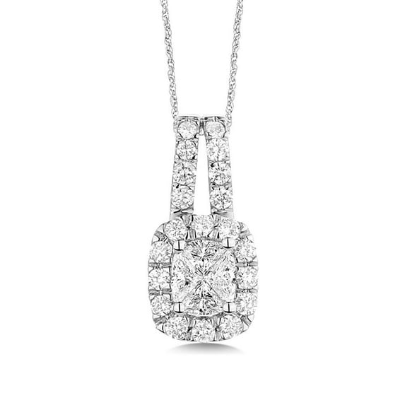 14K White Gold 1/2 ct.tw. Diamond Fashion Pendant