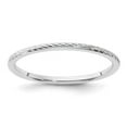 thumbnail image 1 of 14K White Gold 1.2 mm Twisted Wire Pattern Stackable Band, Size 10, 1 of 1