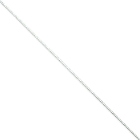 14K White Gold 1.2mm Octagonal Snake Chain 24"