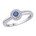 thumbnail image 1 of 14K White Gold 1/3 ct. Diamond Engagement Ring with Blue Center Diamond, 1 of 5