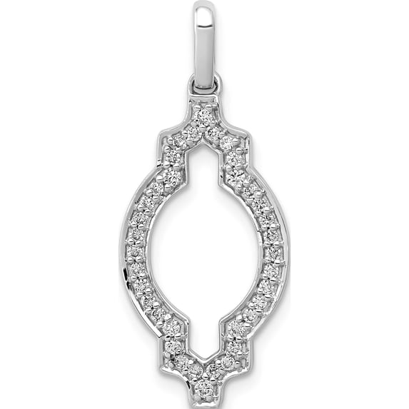 14K White Gold 1/4Ct. Diamond Fancy Pendant Made In India pm3927-025-wa
